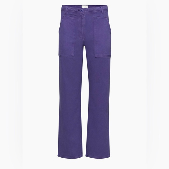 Aritzia Wilfred Free Modern Utility Pant Purple Cargo Relaxed Fit Size 0 - Picture 5 of 11